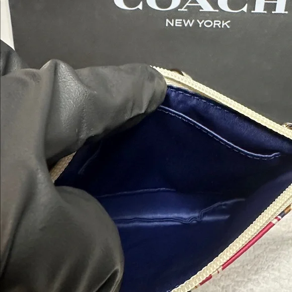 Coach Pink, Orange, and Blue Patterned Wristlet - Picture 3 of 8